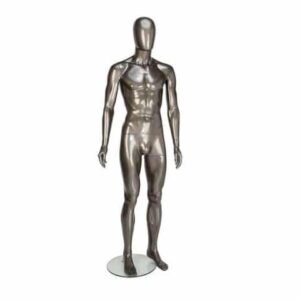 GEM352 Male Mannequin - Egg Head - Gloss Pewter