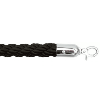 Barrier Rope Black - Chrome Clip