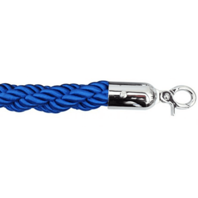 Barrier Rope Blue - Chrome Clip