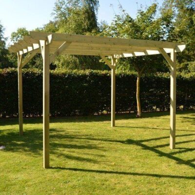 Garden Pergola - Sculpted Rafter End - 4 Post