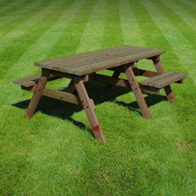 Bisbrooke Disabled Picnic Bench Rustic Brown