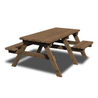 Bisbrooke Disabled Picnic Bench Rustic Brown