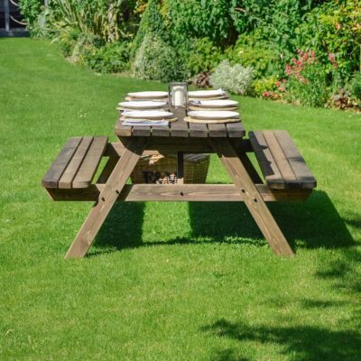 Oakham Rounded Picnic Bench - Image 4