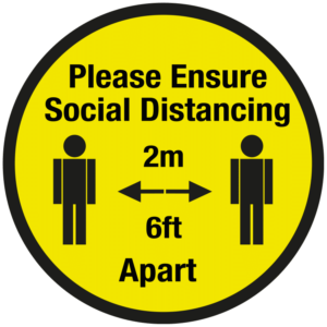 SD028 - Please Ensure Social Distancing Floor Sticker