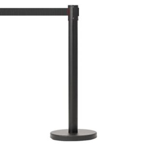 R1921 Black Retractable Barrier