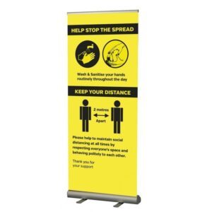 SD151 Social Distancing Roller Banner