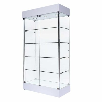 R1571 R1572 Double Door Frameless Tower Showcase