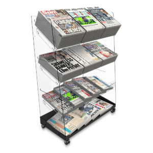 Bartuf B001648 Flexi-News Triple Tower Newspaper Display