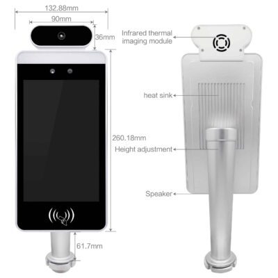 Facial Recognition Thermometer Display Technical Drawing