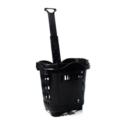 Genslide Wheeled Shopping Basket - Black