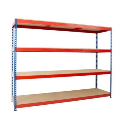 Heavy Rivet Racking - 4 Levels - Orange Beams - Wide Bay