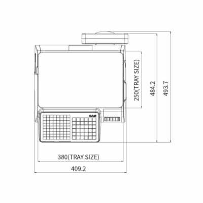 CAS CN1 Network Printing Scale - Dimensions Plan