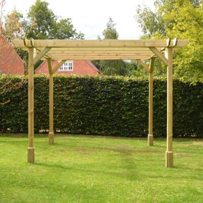 Double Premium Pergola - Light Green - Front