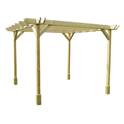 Double Premium Pergola - Light Green - Front Left - White Background