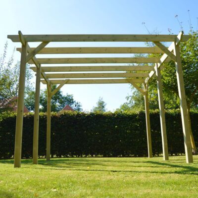 Garden Pergola 6 Post - Light Green - Front