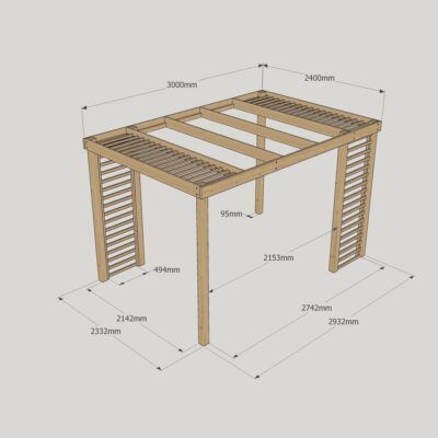 Panel Pergola - 2400mm x 3000mm