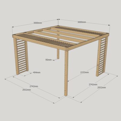 Panel Pergola - 3000mm x 3000m