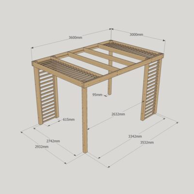 Panel Pergola - 3000mm x 3600m