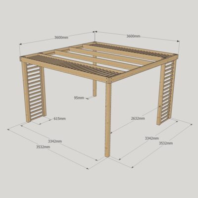 Panel Pergola - 3600mm x 3600mm