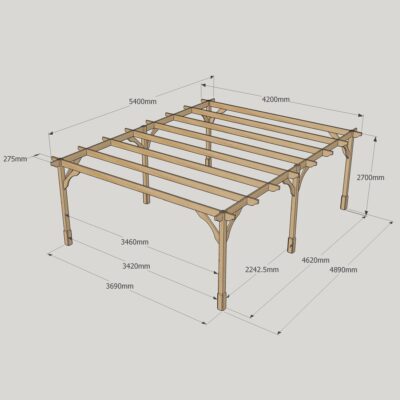 Premium Pergola - 4200mm x 5400mm - 6 Post