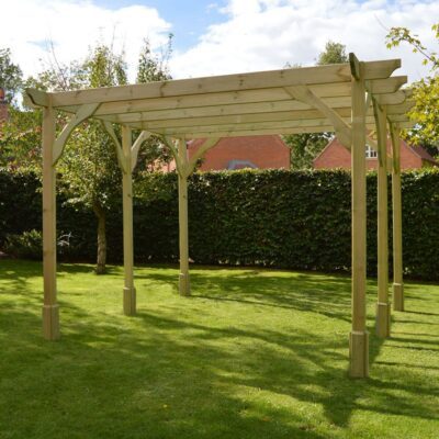 Premium Pergola - Light Green - Front Right