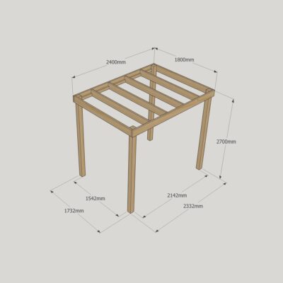 Box Pergola - 1800mm x 2400mm - 4 Post