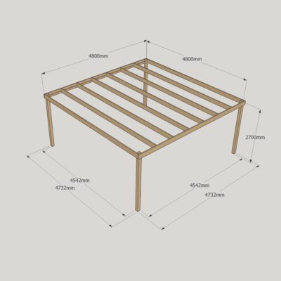 Box Pergola - 4800mm x 4800m - 4 Post