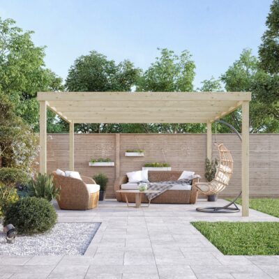 Box Pergola - Light Green - Front