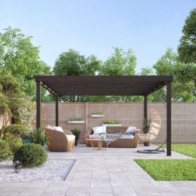 Box Pergola - Rustic Brown - Front