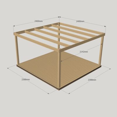 Box Pergola and Decking Kit - 2400mm x 2400mm