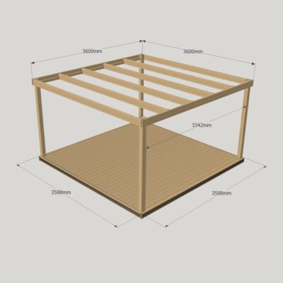 Box Pergola and Decking Kit - 3600mm x 3600mm