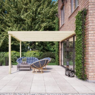 Wall Mounted Box Pergola - Light Green - Side