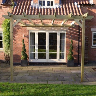 Wall Mounted Garden Pergola - Light Green - Front