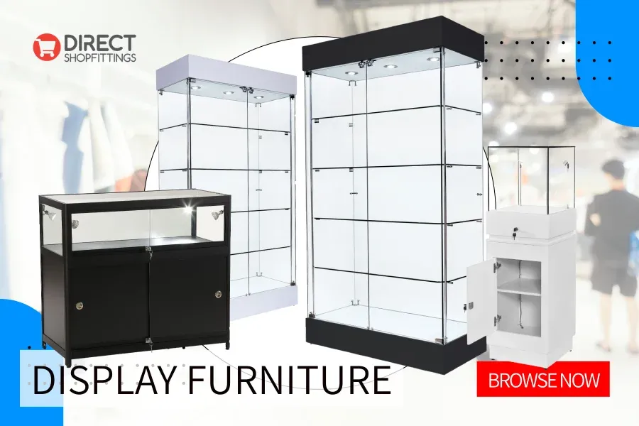 Shop Counters and Showcase Display Cabinets - Discounted Prices and Fast UK Delivery