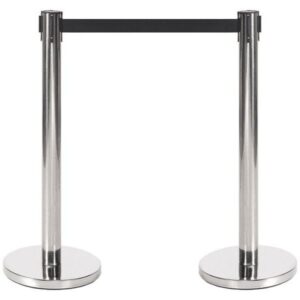 R1901 Black Retractable Barrier - Pack of 2