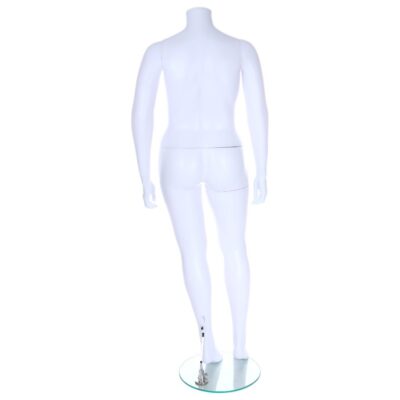 R344 Female Headless Mannequin - Life Size - White Finish - Back View