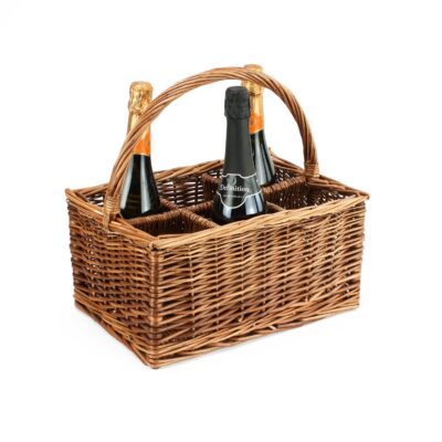 BH042 - 6 Wine Bottle Carrier - Shown with Bottles