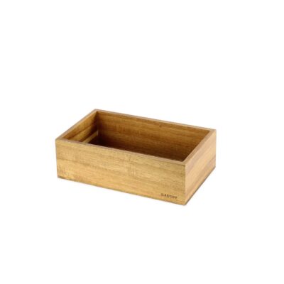 CT203 - 1/4 GN Acacia Wooden Crate