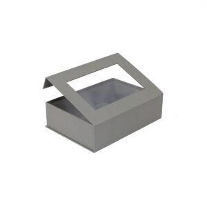 GP055 - Small Card Gift Box with Window - Grey