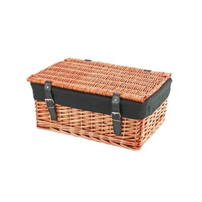 KT126B - 16 Inch Split Willow Hamper & Black Liner