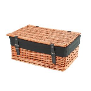 KT127B - 18 Inch Split Willow Hamper & Black Liner