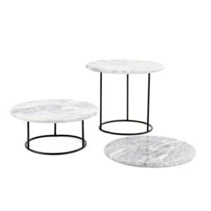 KT600 - Round Metal Display Riser Set - Marble Boards