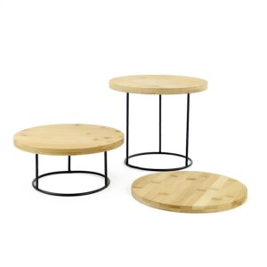 KT601 - Round Metal Display Riser Set - Bamboo Boards