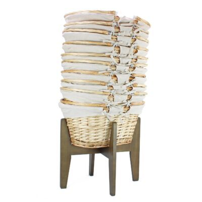 KT711 - 10 Large Shopping Baskets & Stand - Light