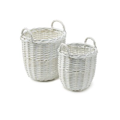 LG050 - Set of 2 Storage Baskets - White