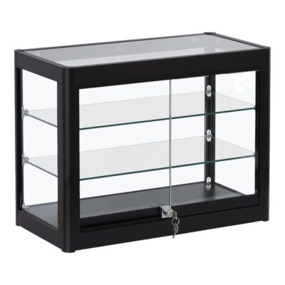 R2503B Counter Top Showcase - Black - Front Right View