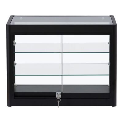 R2503B Counter Top Showcase - Black - Front View