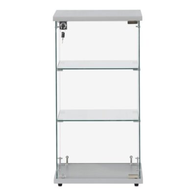 R2505S Tall Counter Top Showcase - Silver - Front View