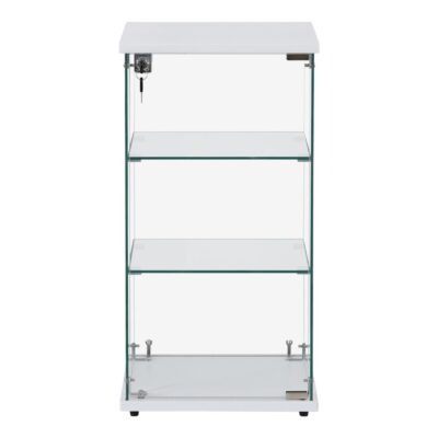 R2505W Tall Counter Top Showcase - White - Front View