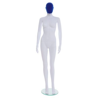 R355BP - Ladies Mannequin with Blue Pile Head - Front View